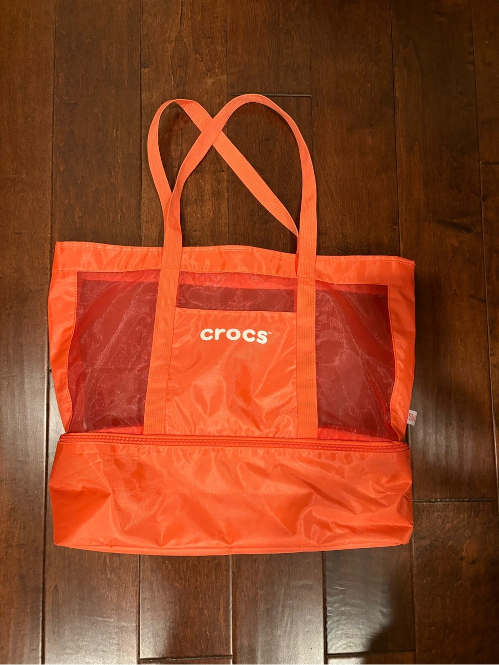 CROCS Bright Orange Mesh & Nylon Tote